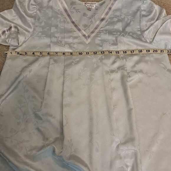 Neiman Marcus Vintage Women’s Liliana Panconesi Nightgown Maxi Short Sleeve L - Picture 8 of 13